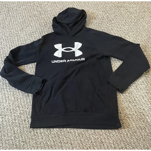 Youth  Under Armour Black Hoodie Pullover Sweatshirt - Size YXL - Picture 1 of 2